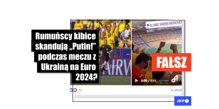 Euro 2024: Video cu fani români scandând „Putin!”  Imaginile drapelului DRL din timpul meciului România-Ucraina sunt editări